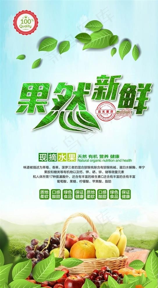 绿色水果店水果超市海报图片(4134X7360(DPI:500))psd模版下载