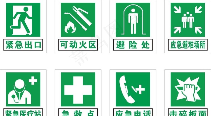 指示类安全标示汇总图片cdr矢量模版下载