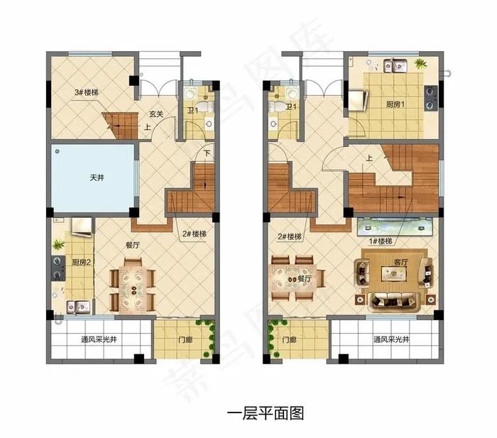 型彩平图图片cdr矢量模版下载