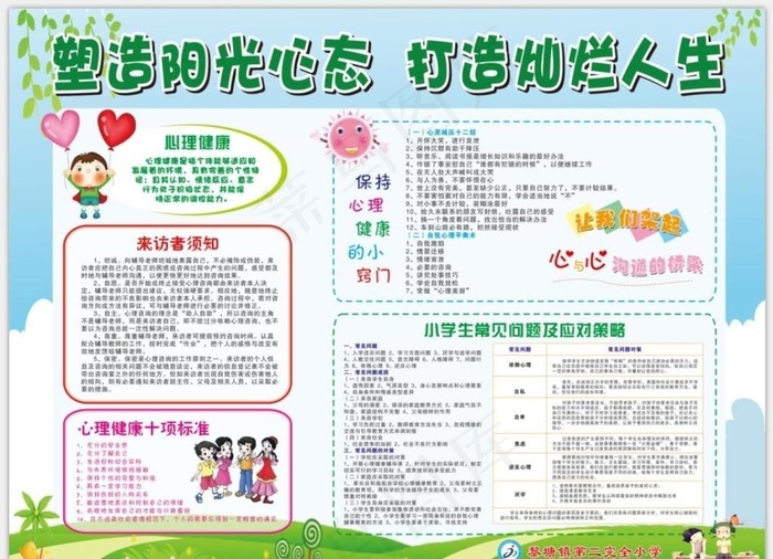 心理辅导知识图片cdr矢量模版下载