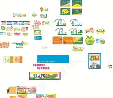 学校标识牌模版图片