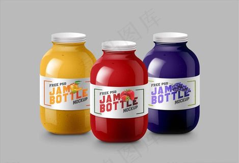 果酱瓶样机图片