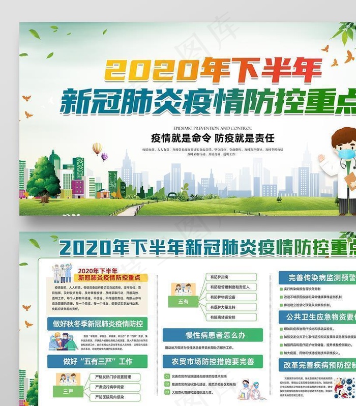 防控疫情图片(6000X3000(DPI:150))psd模版下载