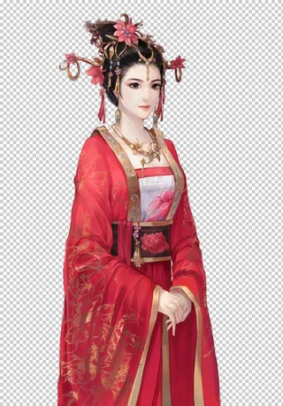 古风人物美女插画素材图片