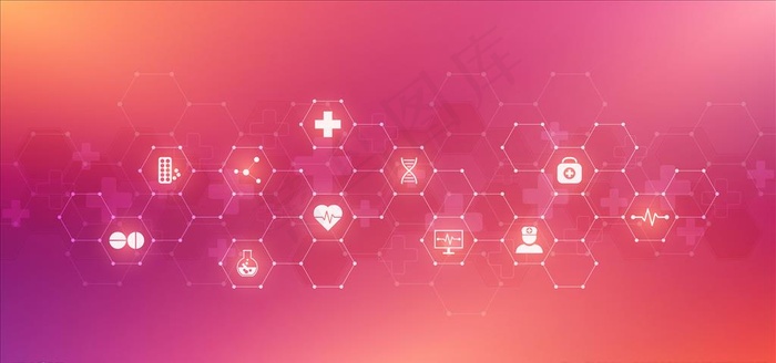 蜂窝医护背景图片