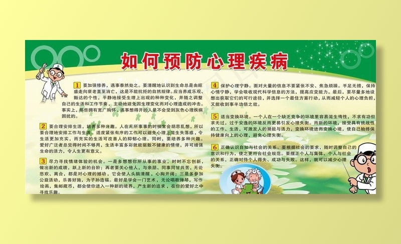 如何预防心理疾病图片(6803X3118(DPI:72))psd模版下载