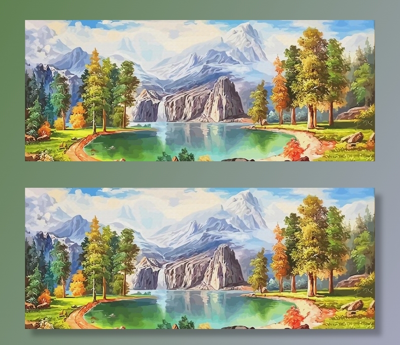 聚宝盆风景装饰画图片
