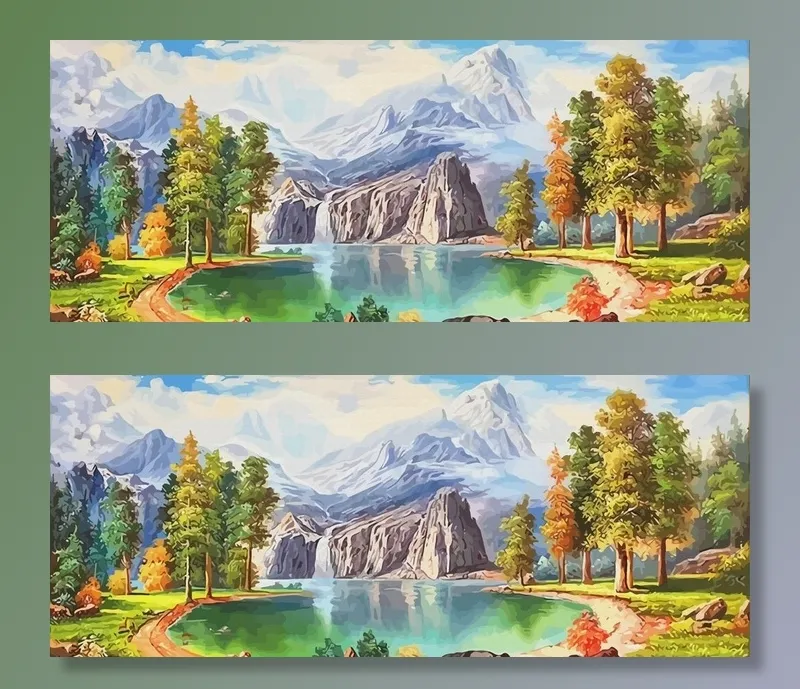 聚宝盆风景装饰画图片
