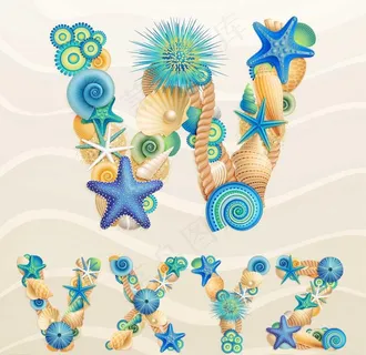 海洋生物字母图片