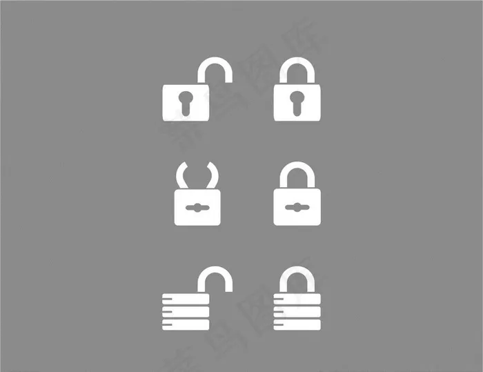 矢量锁图标图片cdr矢量模版下载