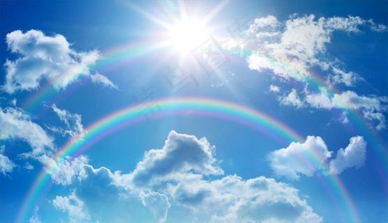 蓝天 白云 阳光 吊顶图片