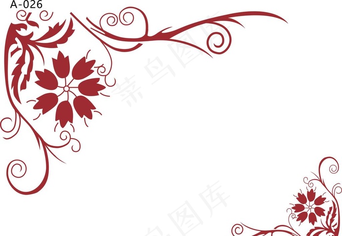 对角花矢量图片素材