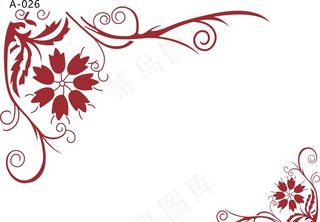 对角花矢量图片素材