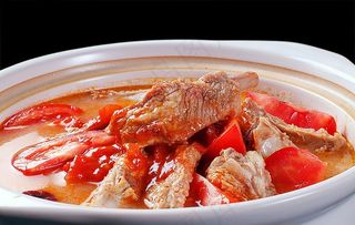 番茄炖排骨图片