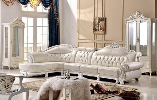 欧式真皮沙发图片
