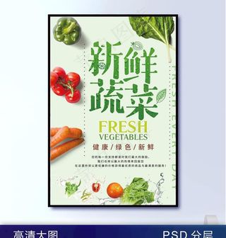 蔬菜生鲜水果高清海报图片