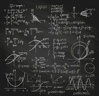 公式的黑板上涂鸦图片