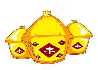 五谷丰登粮仓小图标(分层)图片
