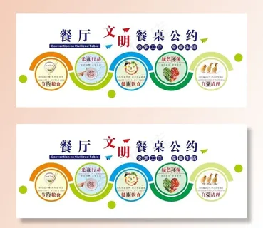 餐桌文明公约图片