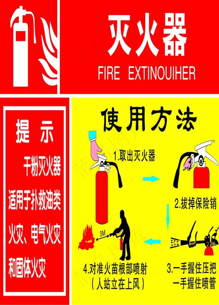 消防灭火器图片psd模版下载
