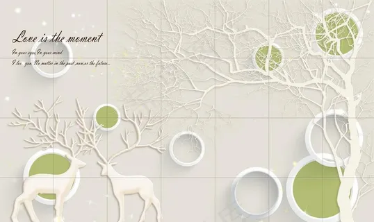 现代蒲公英简约圈圈家和背景墙图图片