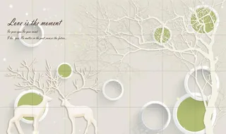 现代蒲公英简约圈圈家和背景墙图图片