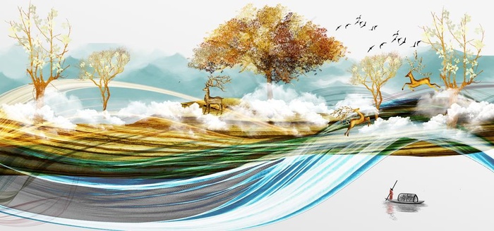 轻奢装饰画图片(7087X3543(DPI:150))psd模版下载