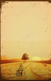 田野卡通背景图片