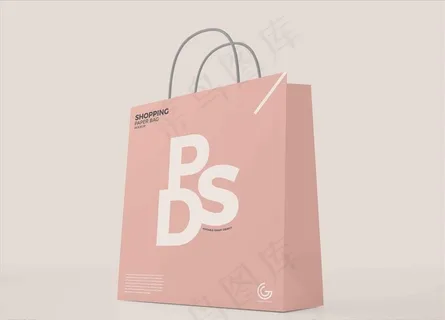 手提袋纸袋购物袋样机效果图图片