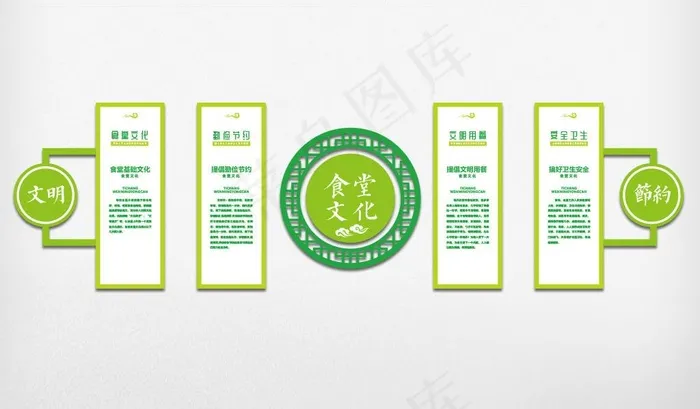 食堂文化墙图片ai矢量模版下载
