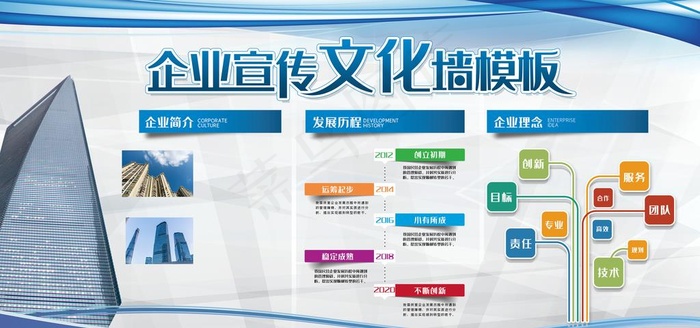 文化墙图片(3445X1722(DPI:70))psd模版下载