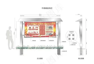 不锈钢宣传栏图片