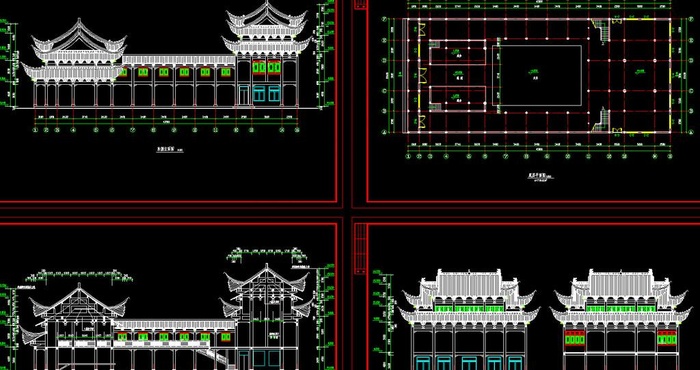 古建筑祠堂戏台设计图片