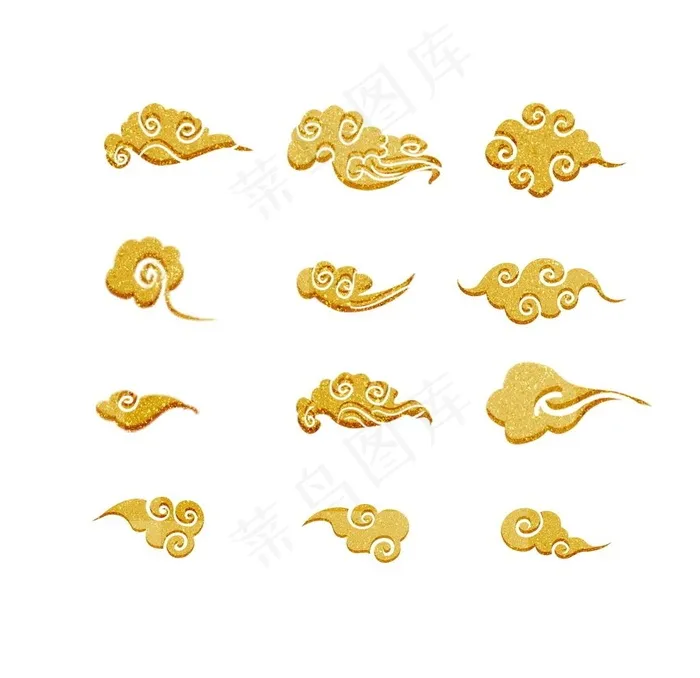 金色祥云图片psd模版下载