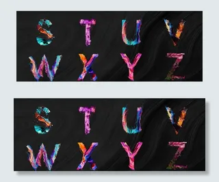 炫彩字母图片