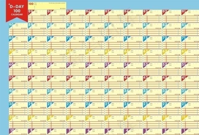 100天成功计划表图片cdr矢量模版下载