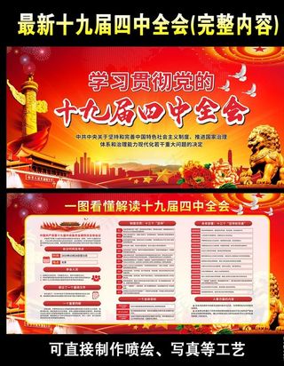 十九届四中全会展板图片