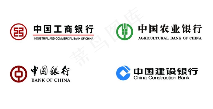 中国四大银行logo图片cdr矢量模版下载