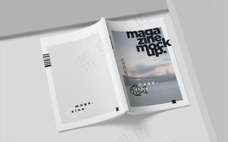 二折页对折页设计效果图样机图片