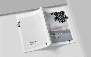 二折页对折页设计效果图样机图片