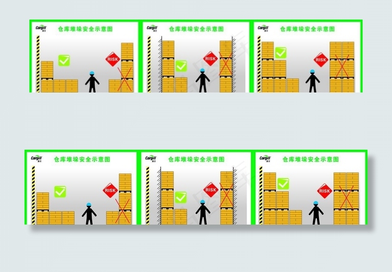 仓库堆垛安全示意图图片cdr矢量模版下载