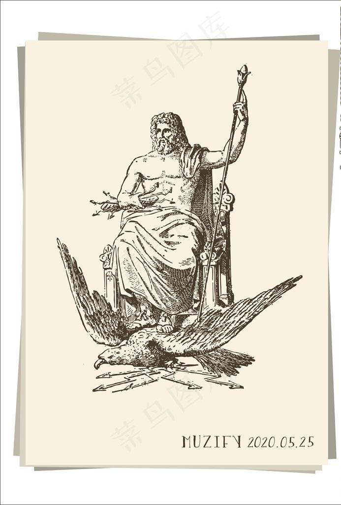 奥林匹亚宙斯雕像图片