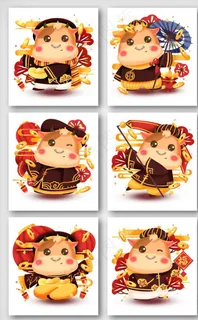 2021年卡通新年生肖可爱牛图片