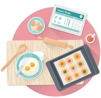 扁平化厨艺美食图片