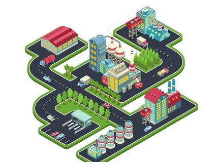 扁平化工厂图片