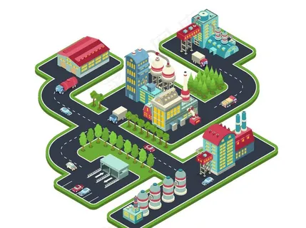 扁平化工厂图片