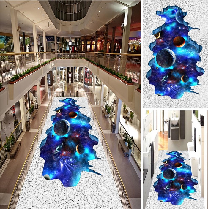 宇宙星空3D立体画地画图片