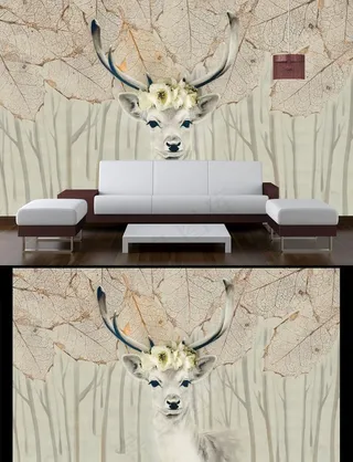 北欧背景墙图片