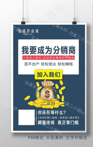 招聘海报 分销商 微商 零门槛图片