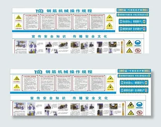 钢筋机械操作 腾仁达 安全标语图片